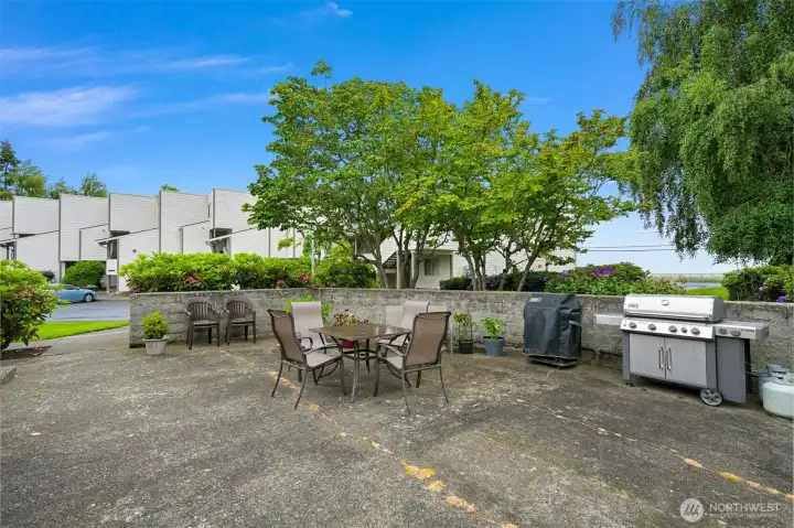 Outdoor grilling area