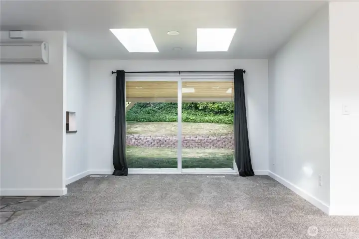 The dining space. The skylights were added 3 years ago and drench the area with light. The dining space. The skylights were added 3 years ago and drench the area with light.