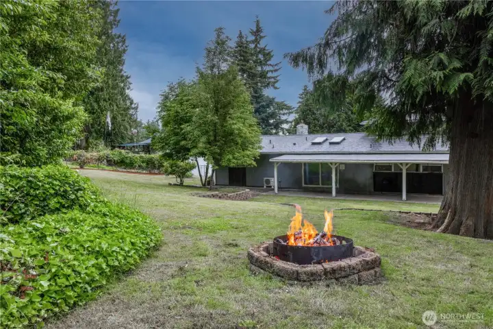 Cozy summer nights by the fire. Cozy summer nights by the fire.