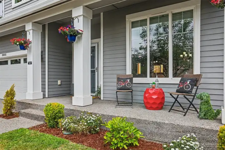 Peaceful covered front porch. Peaceful covered front porch.