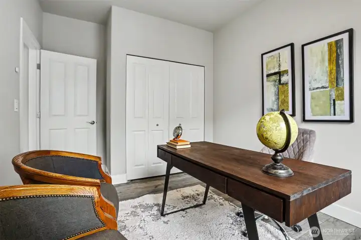 This room can be used as an office or as guest quarters since there is a 3/4 bathroom nearby. This room can be used as an office or as guest quarters since there is a 3/4 bathroom nearby.
