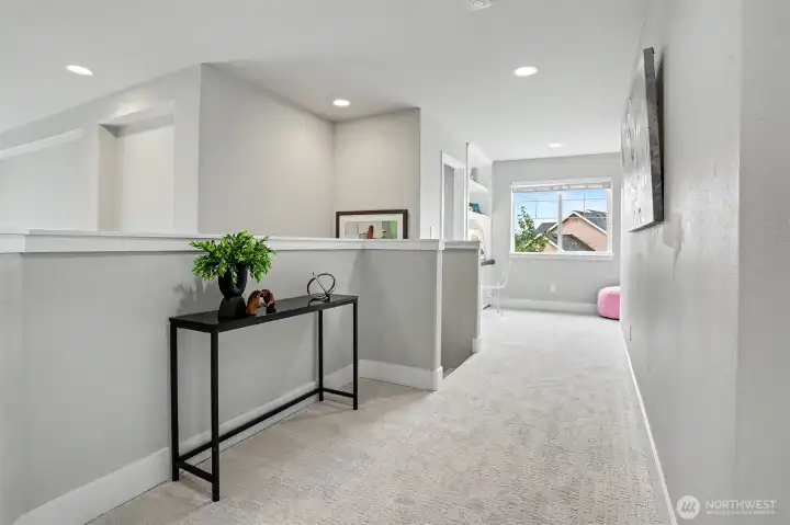The entire upper floor has brand new carpeting. The entire upper floor has brand new carpeting.