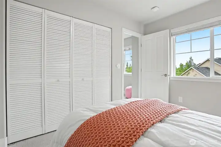 All upper bedrooms have double closets and new bi-fold doors. All upper bedrooms have double closets and new bi-fold doors.