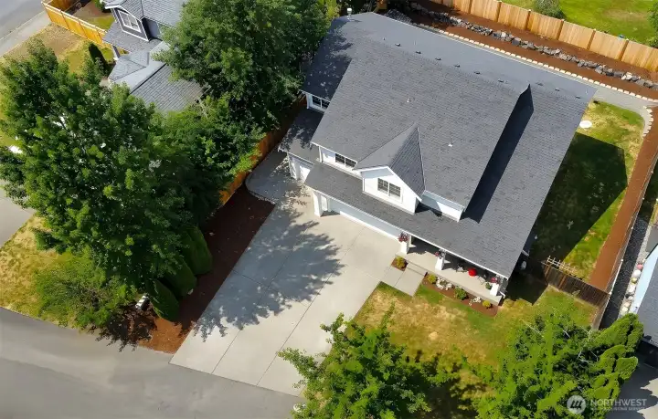 Home from high above. new roof installed in 2017. Home from high above. new roof installed in 2017.