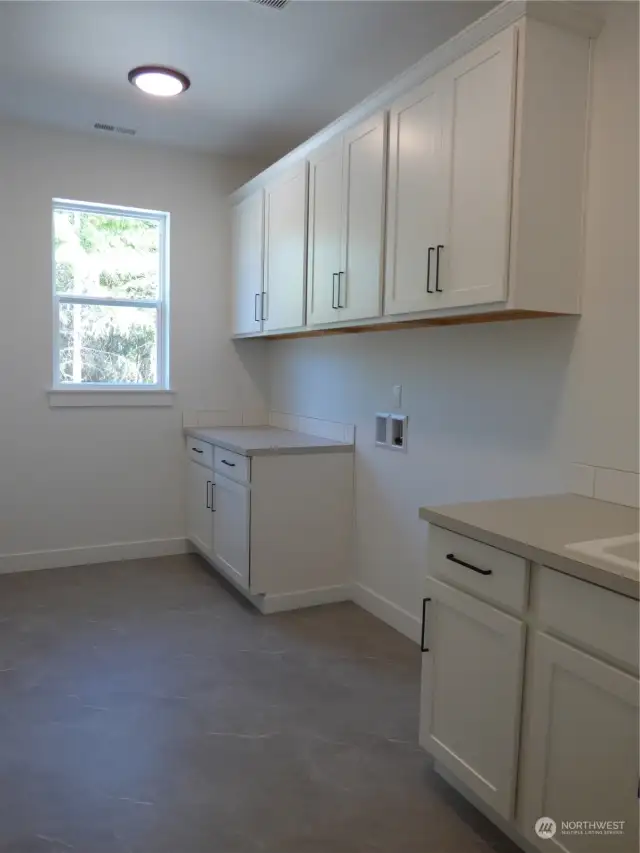 Large utility room with plenty of storage for your large group or just the two of you.