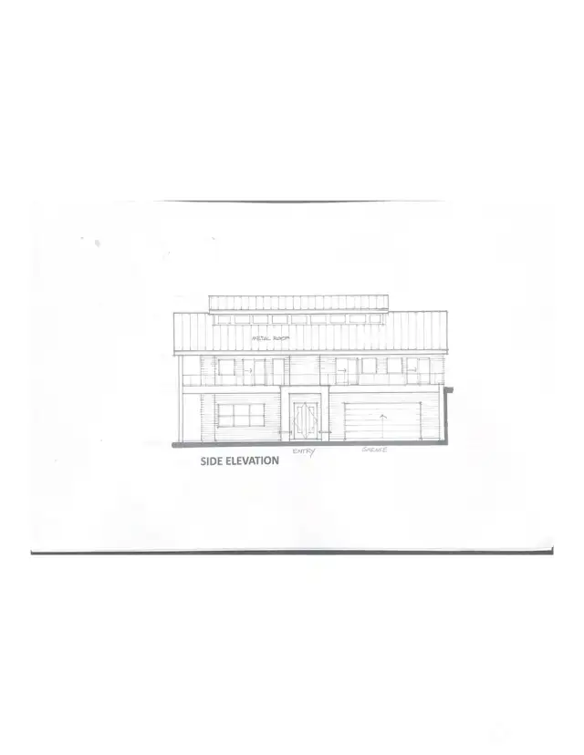 Front door entry and garage. conceptual plans.
