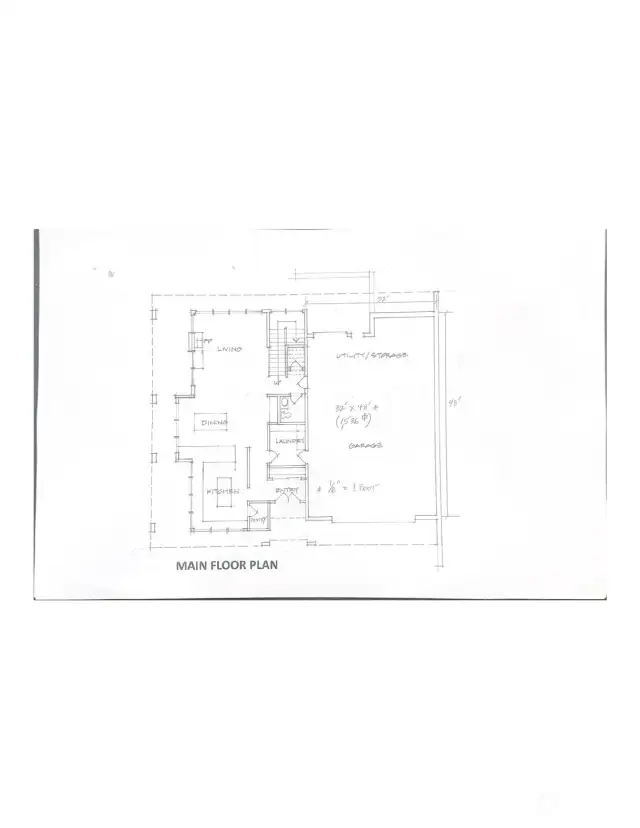 Main floor plan. Conceptual plans.