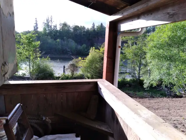 view of river from the porch