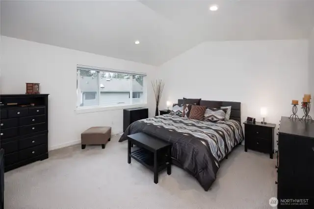 Upstairs primary suite has 5 pc bath and walk in closet.