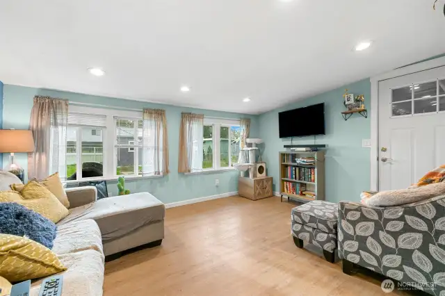 Bright open living room with lots of natural light