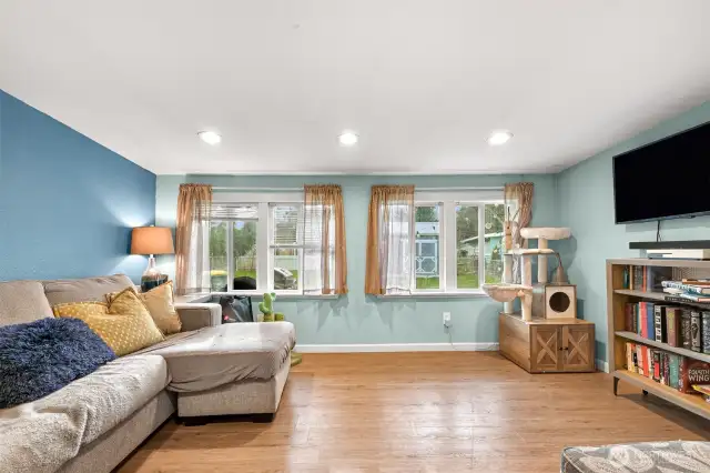 Bright open living room with lots of natural light