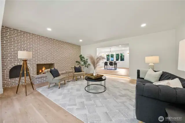 FLOWS NICELY INTO DINING ROOM AND FOYER.