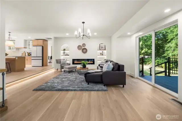 STEP INTO LIVING ROOM FROM THE KITCHEN & SOLARIUM.