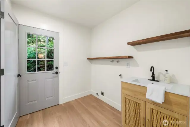 LAUNDRY WITH SINK OFF KITCHEN! MORE STORAGE AND HALF BATH