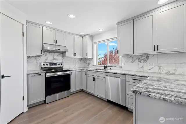 New cabinets, and granite countertops