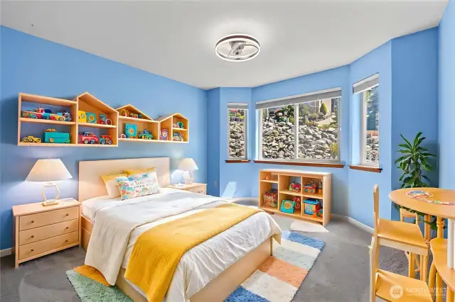 2nd bedroom on the main level - virtually staged