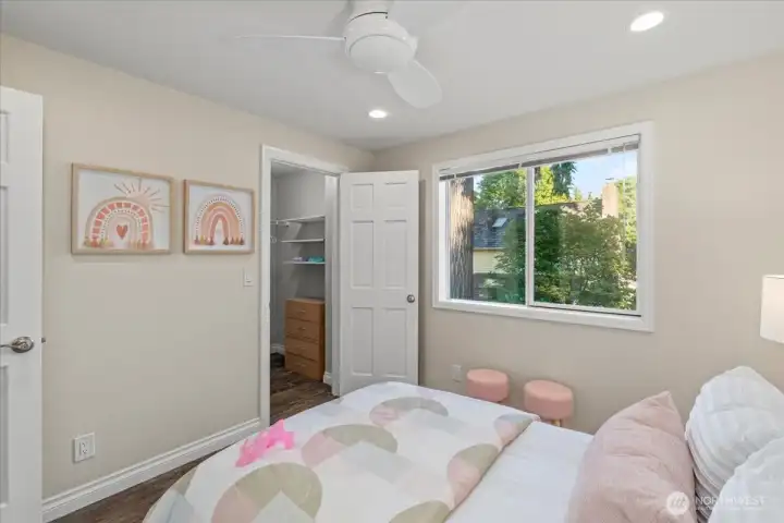 Bedroom #3 also features a walk-in closet.