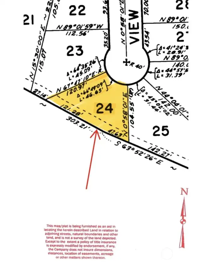 Map with approximate dimensions.