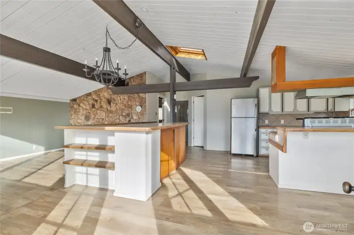 The great room feels light, bright, and open.