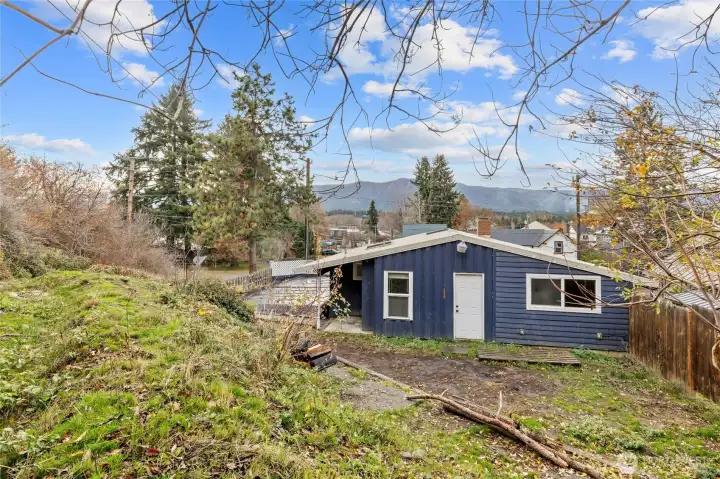 French drain was installed along the hillside trench.