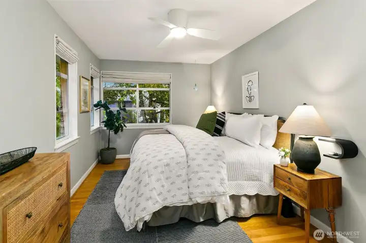 This is the primary bedroom with walk-in closet.