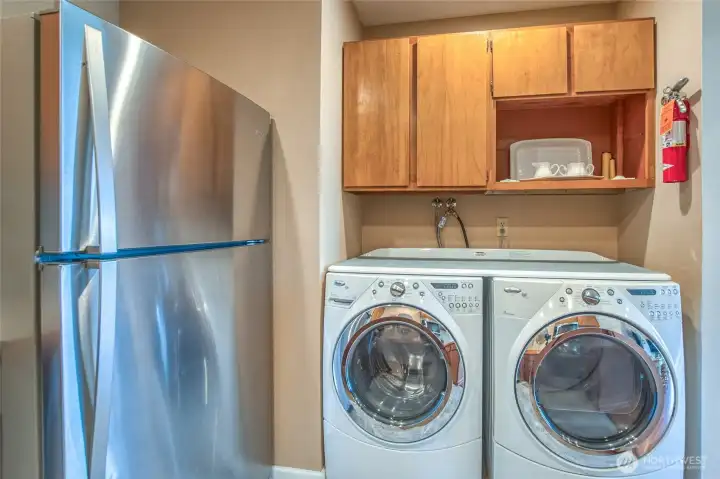 Full sized laundry units make you guests feel comfortable cleaning up their clothes from a day of fun.
