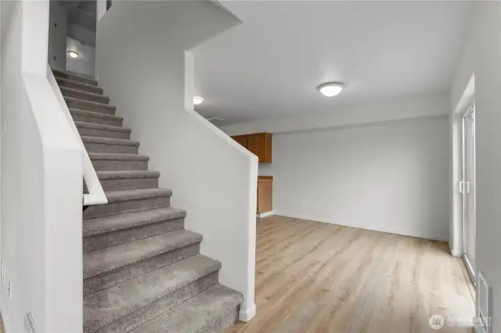 Heading upstairs to the bedrooms