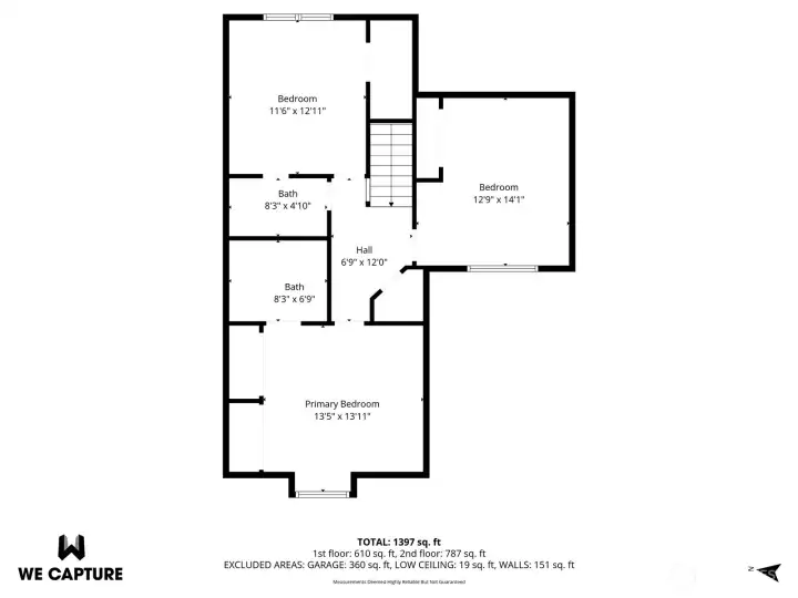 Upper level floor plan