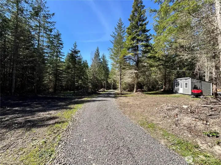 Looking back from home site.