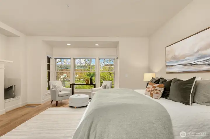 Spacious suite with giant walk-in closet