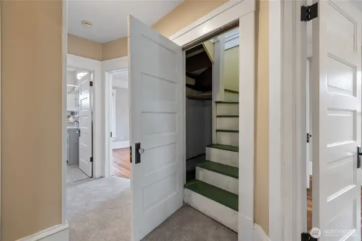 Finished attic access
