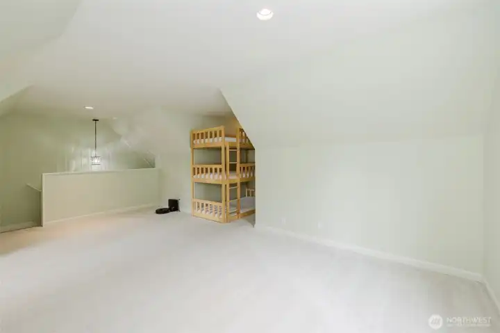 Currently set up for slumber parties with endless space for bunk beds.