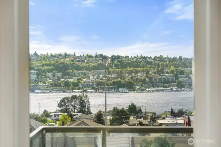Morning light and water views just beyond the windows