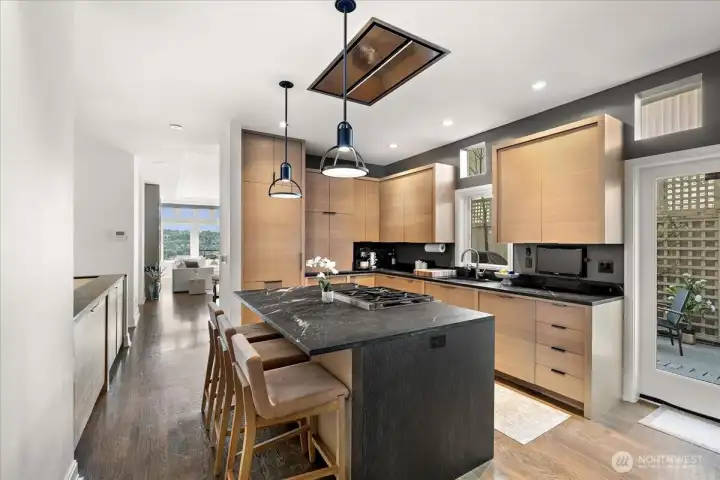 Expansive island for gathering and entertaining