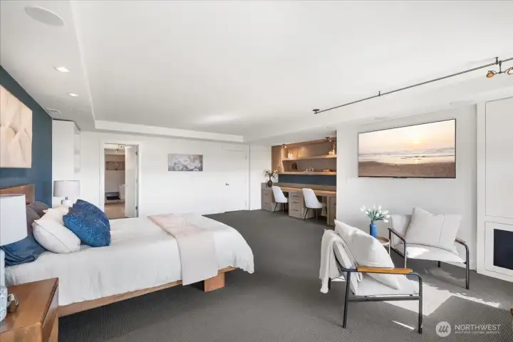 Refined finishes and thoughtful design define the luxurious primary suite