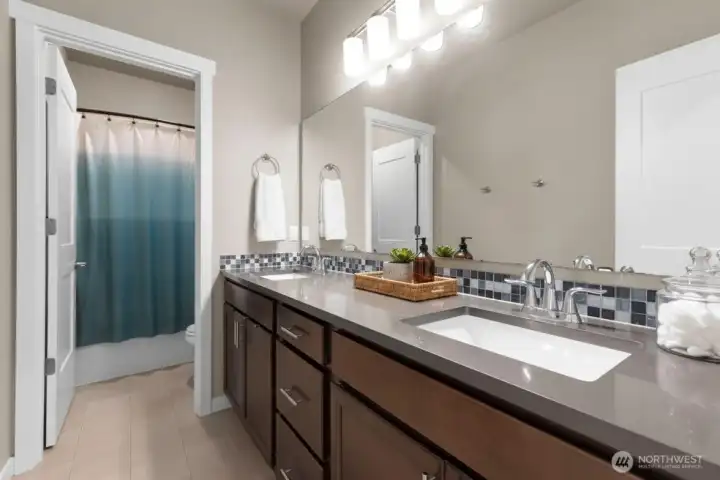 Full bath on second level. *Some decor digitally staged.