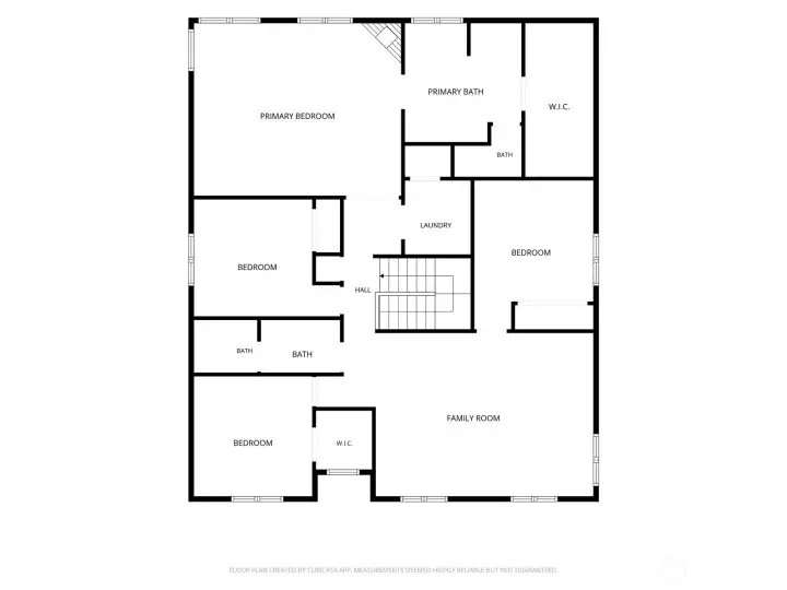 Floorplan of second floor.