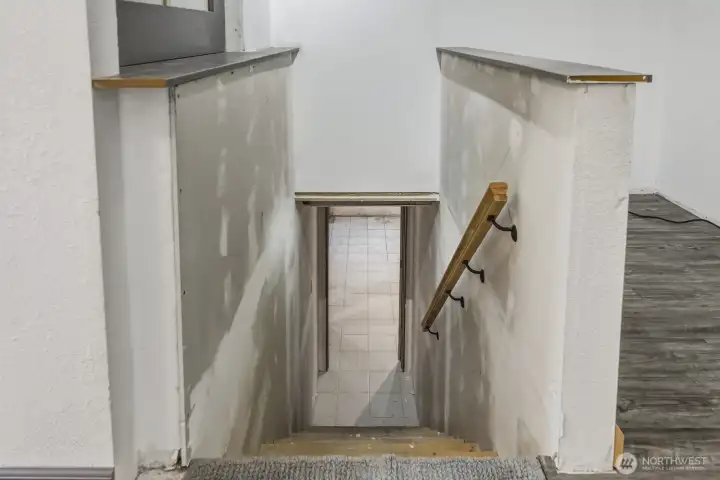 Entry to lower level