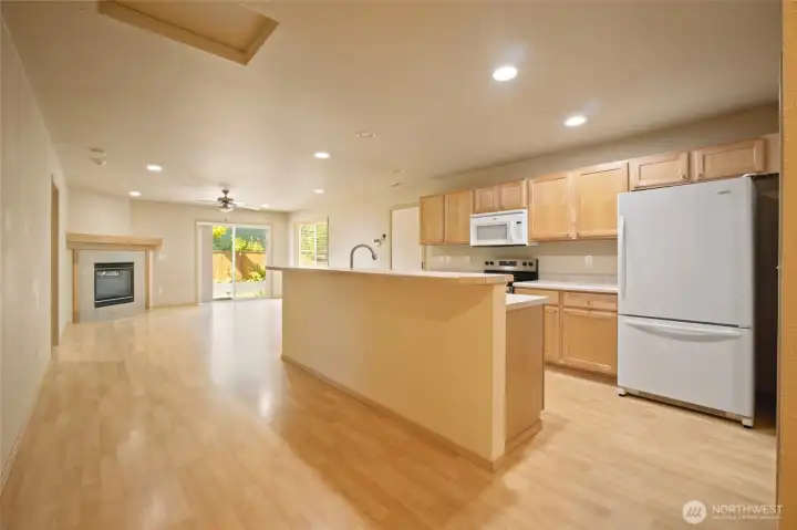 Fireplace in family room