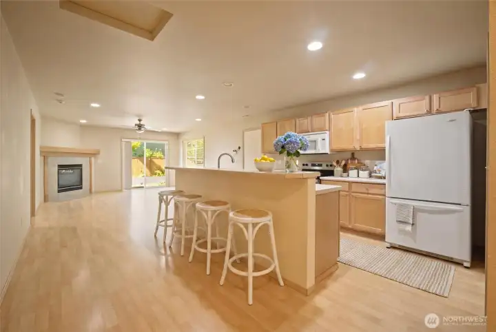 Virtually staged kitchen