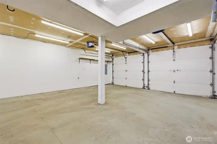 Large Two-car garage. Large Two-car garage.