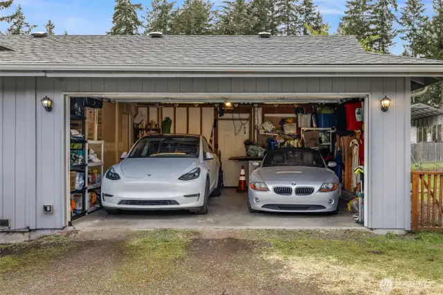 Two car garage