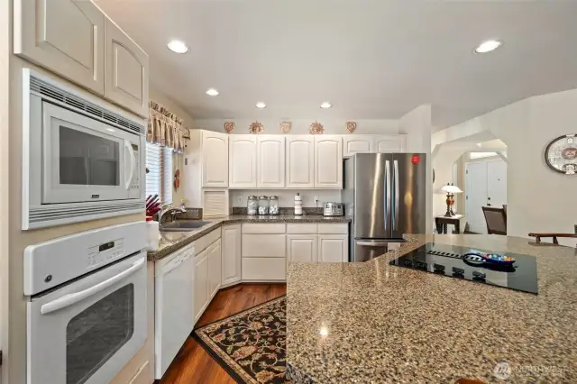 Lots of counter and cabinet space.