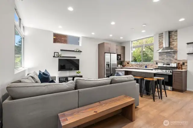 Main floor large enough for sectional!