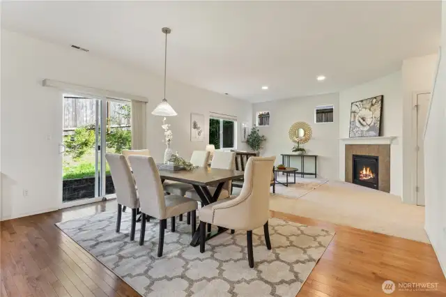 Great room adorned with a gas fireplace