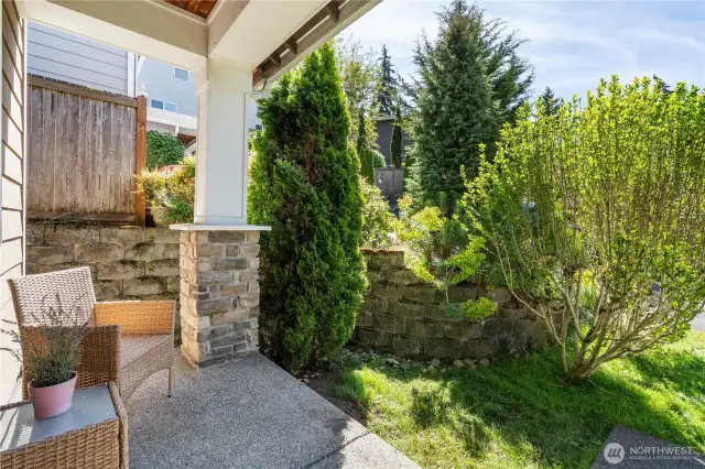 Private and sunny porch