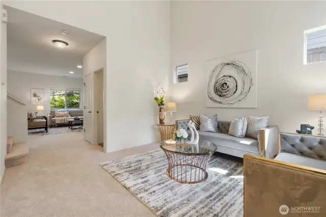 Great room with lots windows and high ceiling