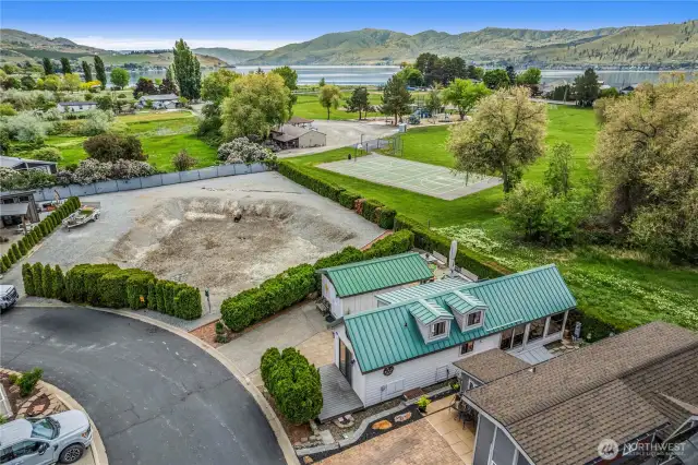 One of the best lots at VDL, there is plenty of outdoor living space at #33, and it's location next to the retaining pond provides a lot of elbow room on the east side.