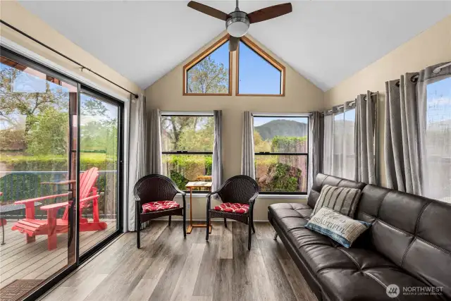 Look at the beautiful views from this living room!