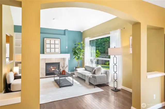 Architectural accents add interest.